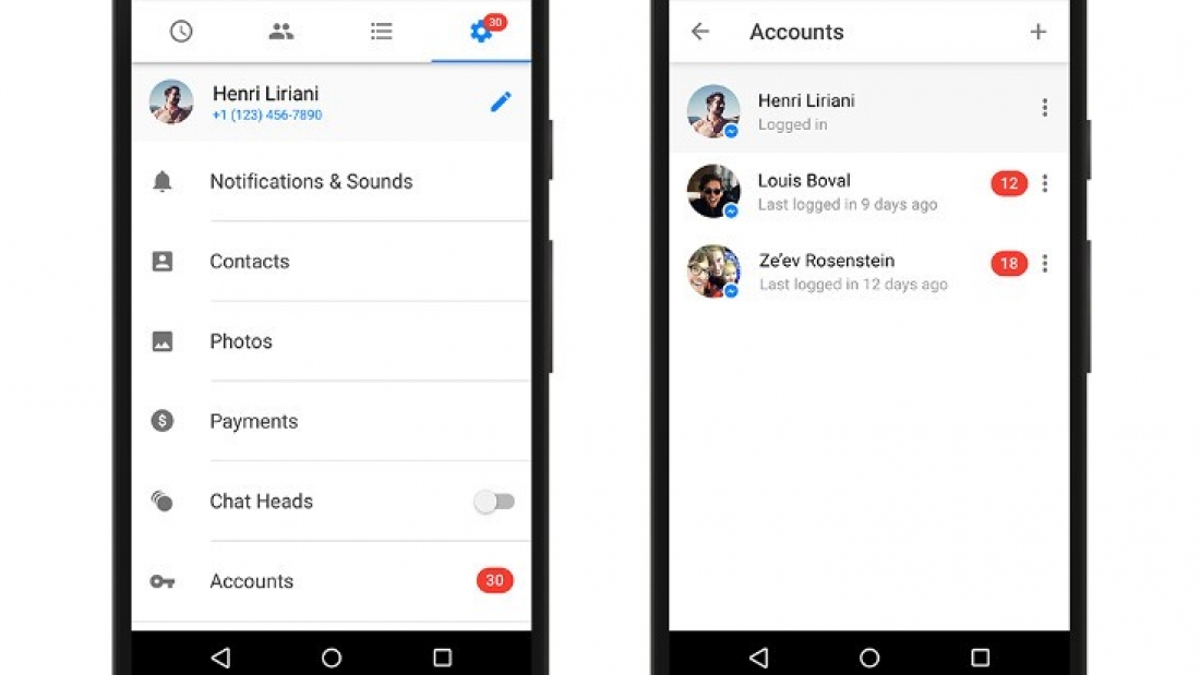 Facebook Messenger para Android con soporte multiusuario