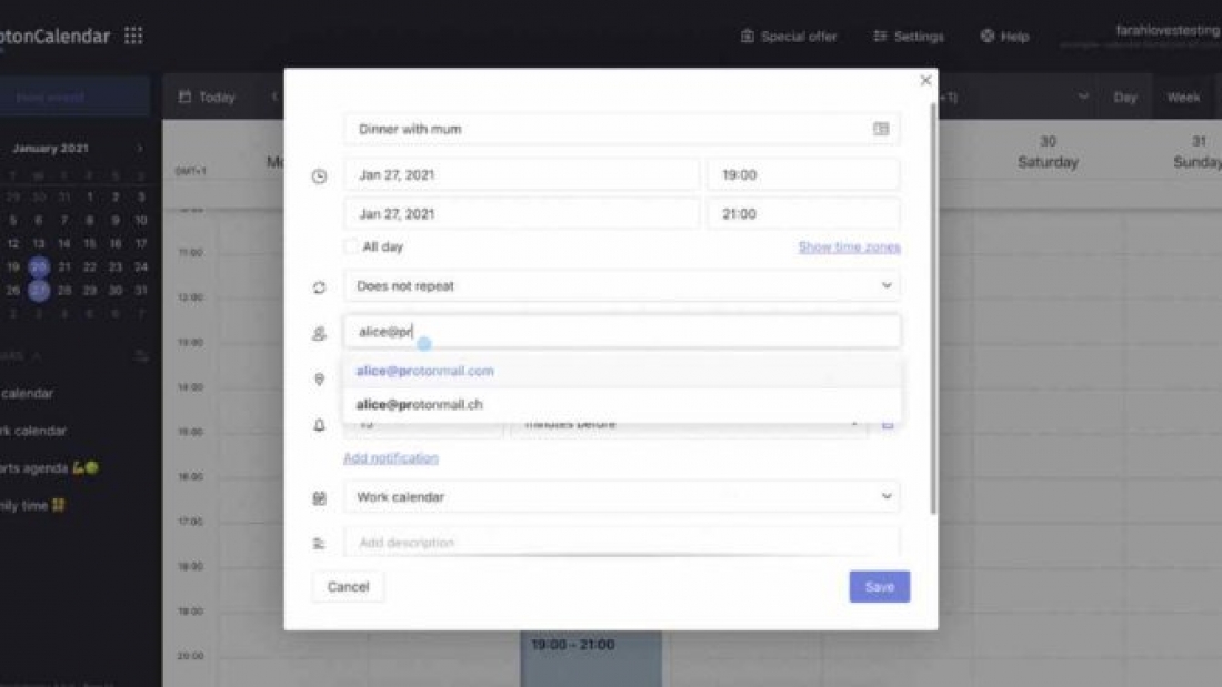 protonmail calendar app android
