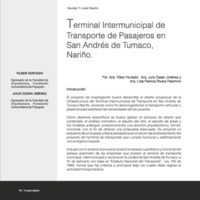 TERMINAL INTERMUNICIPAL DE TRANSPORTE DE PASAJEROS EN SAN ANDRÉS DE TUMACO, NARIÑO.