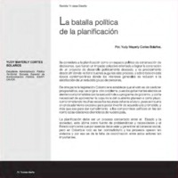 LA BATALLA POLÍTICA DE LA PLANIFICACIÓN.