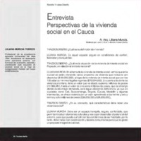 ENTREVISTA PERSPECTIVAS DE LA VIVIENDA SOCIAL EN EL CAUCA.