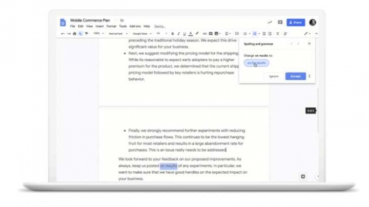 Llega la ayuda gramatical a Google Docs