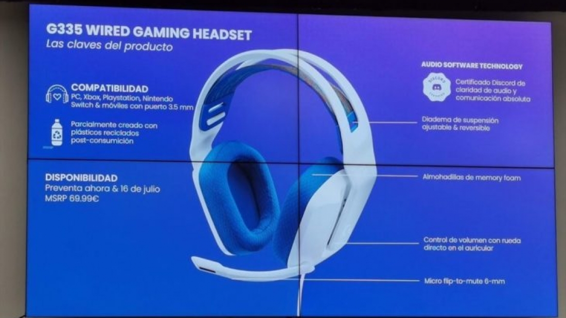 Estos auriculares gaming de Logitech son muy ligeros y ahora