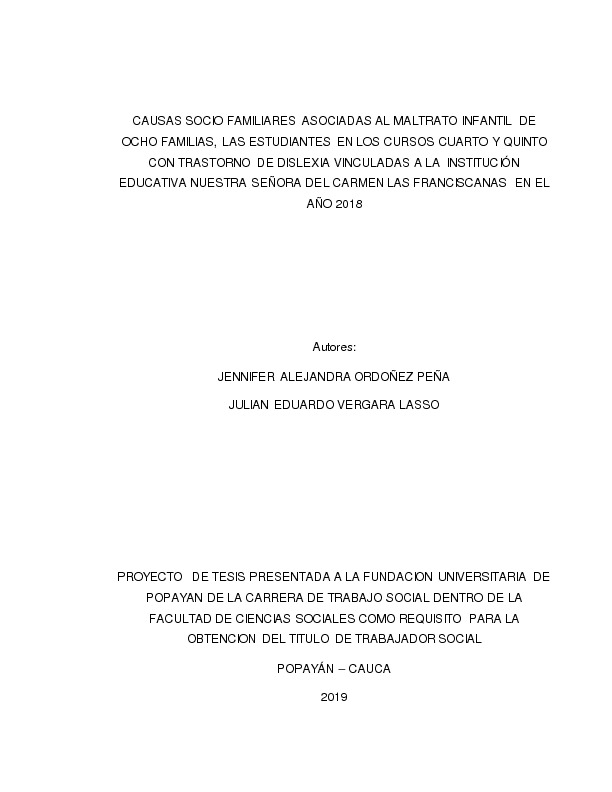 CAUSAS SOCIO FAMILIARES ASOCIADAS AL MALTRATO INFANTIL DE OCHO FAMILIAS, LAS ESTUDIANTES EN LOS C.pdf