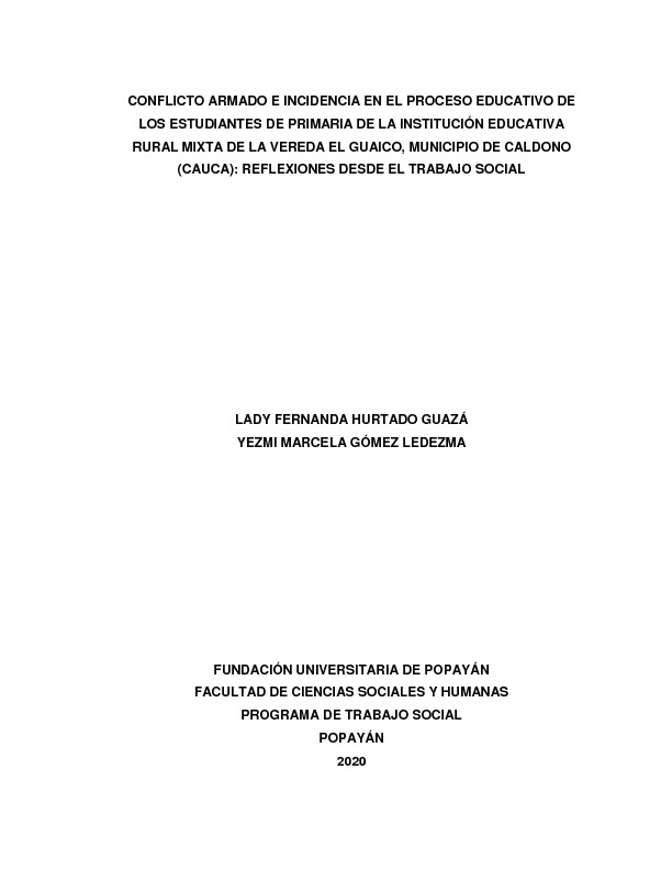 CONFLICTO ARMADO E INCIDENCIA EN EL PROCESO EDUCATIVO DE LOS ESTUDIANTES DE PRIMARIA DE LA INSTIT.pdf