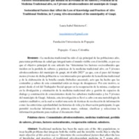 FACTORES SOCIOCULTURALES QUE INCIDEN EN LA PERDIDA DE LOS SABERES Y PRÃ-CTICAS DE LA MEDICINA TRADICIONAL (1).pdf