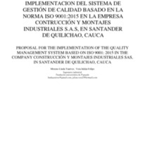 Articulo. PROPUESTA DE IMPLEMENTACION DE UN SGC PARA CONTRUCION Y MONTAJES INDUSTRIALES S.pdf