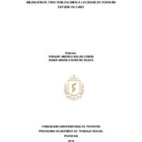 MIGRACIÓN DE TRES VENEZOLANOS A LA CIUDAD DE POPAYAN, CAUCA. ESTUDIO DE CASO.pdf